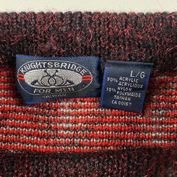 Vintage NWOT Knightsbridge Abstract Geometric Sweater Men's Medium Dad Grandpa - Picture 5 of 9